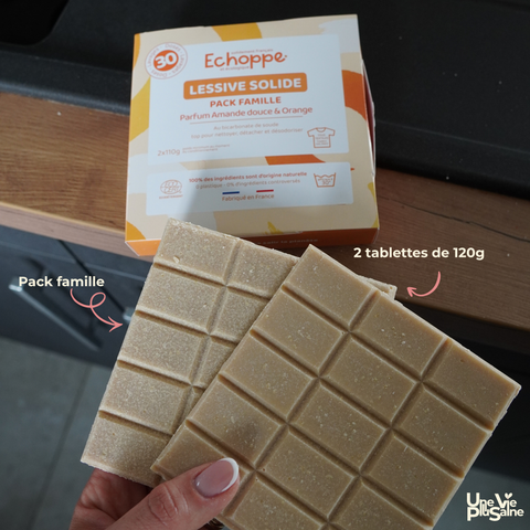 Tablettes de lessive solides | 15 ou 30 doses | 100% d’origine naturelle