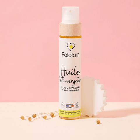 Huile anti - vergeture à la coco & cranberry, sans huile essentielle