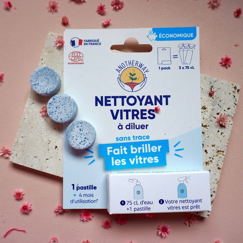 Le nettoyant vitres en pastilles à diluer | x3acide citriqueUneViePlusSaine