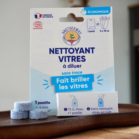 Le nettoyant vitres en pastilles à diluer | x3acide citriqueUneViePlusSaine