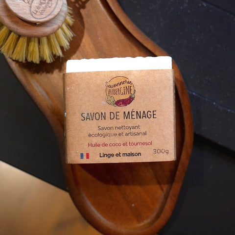Savon ménager | Savon solide vaisselle | Multi - fonctions 300gSavon détachantUneViePlusSaine