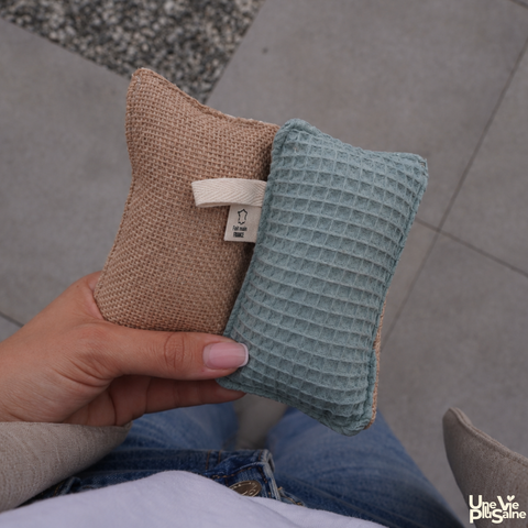 Éponge Lavable Coton Nid d'Abeille & jute | Fabriquée en France