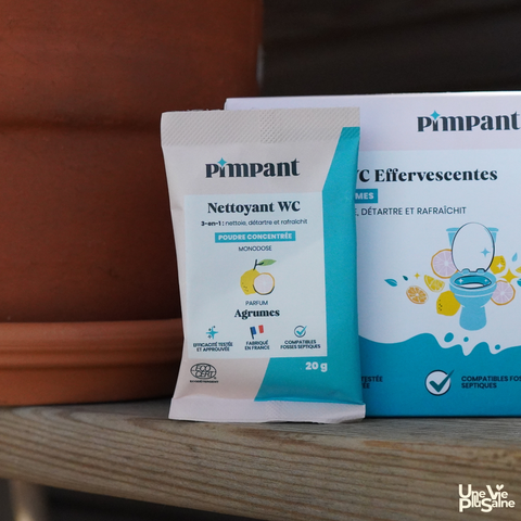 Nettoyant WC en poudre 3-en-1 | 15 doses | Certifié Ecocert