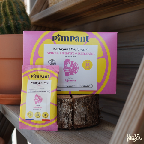 Nettoyant WC en poudre 3-en-1 | 15 doses | Certifié Ecocert