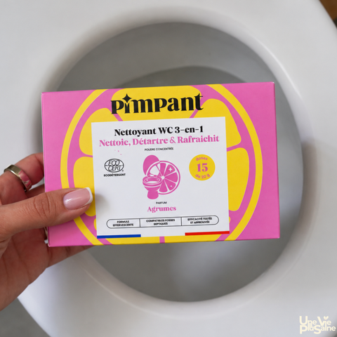 Nettoyant WC en poudre 3-en-1 | 15 doses | Certifié Ecocert
