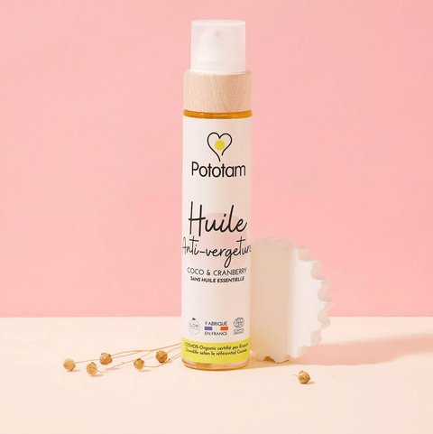 Huile anti - vergeture à la coco & cranberry, sans huile essentielle 