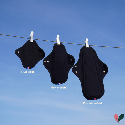 Serviettes hygiéniques lavables bio | 3 variantes au choix