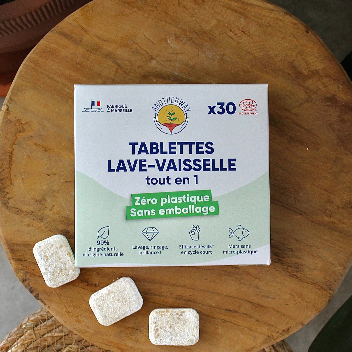 Tablettes lave - vaisselle | 3 en 1 | Boîte de 30 tablettesacide citriqueUneViePlusSaine