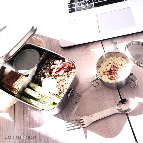 Boîte inox avec couvercle bambou | 1000 mlBOITEUneViePlusSaine