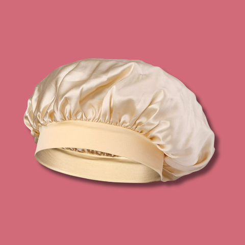 Bonnet de nuit en soie | Champagne, rose ou noir