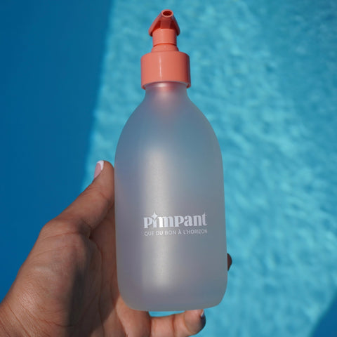 Bouteille Verre Sécurisé 250 ml | Rechargeable à l’infini | Spéciale Gel Douche PIMPANTBouteilleUneViePlusSaine