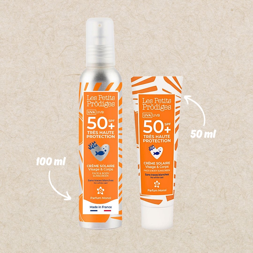 Crème solaire SPF50 naturel très haute protection les petits prodiges naturelle et bio 50ml et 100ml