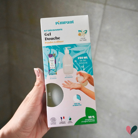 Kit Gel Douche à Diluer  | Bouteille Réutilisable + Recharge Poudre