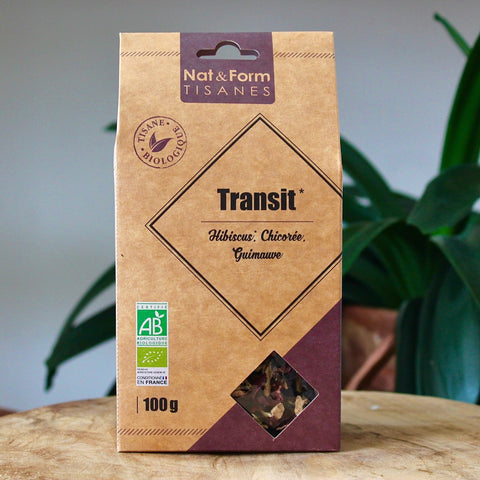 Tisane transit bio | Guimauve, chicorée & hibiscus | Nat&ForminfusionUneViePlusSaine