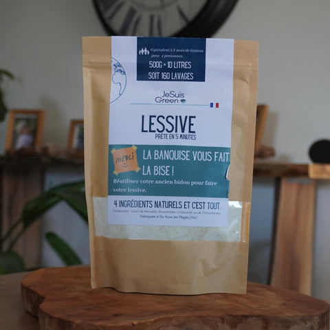 Lessive en poudre à diluer | Savon de Marseille | 32, 64 ou 160 lavages | 100, 200 ou 500gLessiveUneViePlusSaine