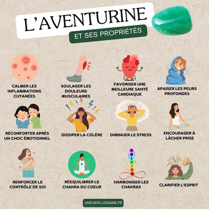 Le pendentif qui apporte de la douceur dans ton coeur | Aventurine | Acier inoxydablependentifUneViePlusSaine