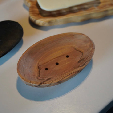Porte - savon bois d’olivier | Ovale ou rectangulaire | Artisanalporte savonUneViePlusSaine