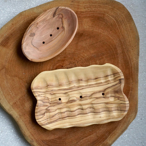 Porte - savon bois d’olivier | Ovale ou rectangulaire | Artisanalporte savonUneViePlusSaine