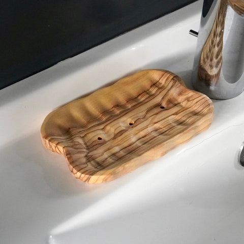 Porte - savon bois d’olivier | Ovale ou rectangulaire | Artisanalporte savonUneViePlusSaine