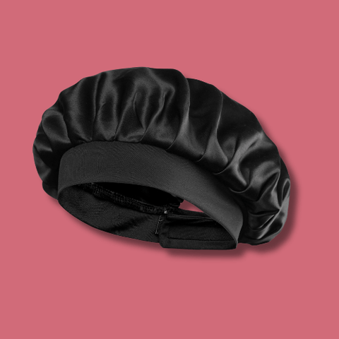 Bonnet de nuit en soie | Champagne, rose ou noirUneViePlusSaine