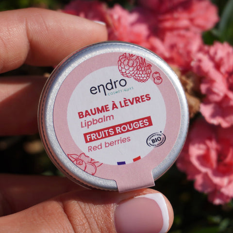 Baume à lèvres | Fruits rouges | Endro | Pot en verre | 13gSoins peauUneViePlusSaine