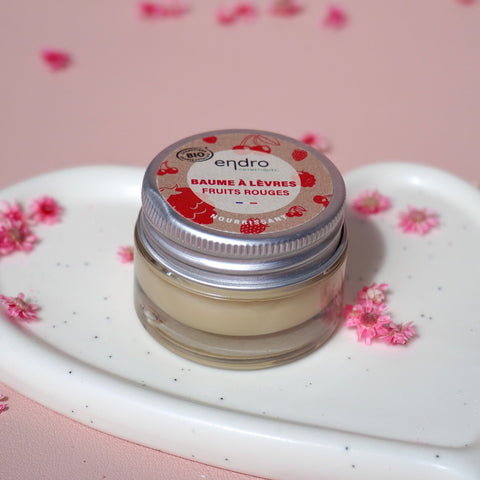 Baume à lèvres | Fruits rouges | Endro | Pot en verre | 13gSoins peauUneViePlusSaine