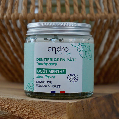 Dentifrice en pâte | Menthe | Endro | Pot en verre | 185gSoins peauUneViePlusSaine