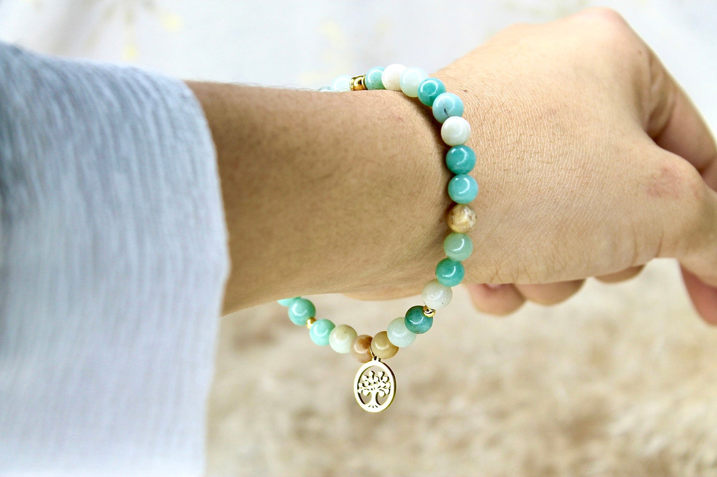 Bracelet | Amazonite | Équilibre et RenouveaupierreUneViePlusSaine